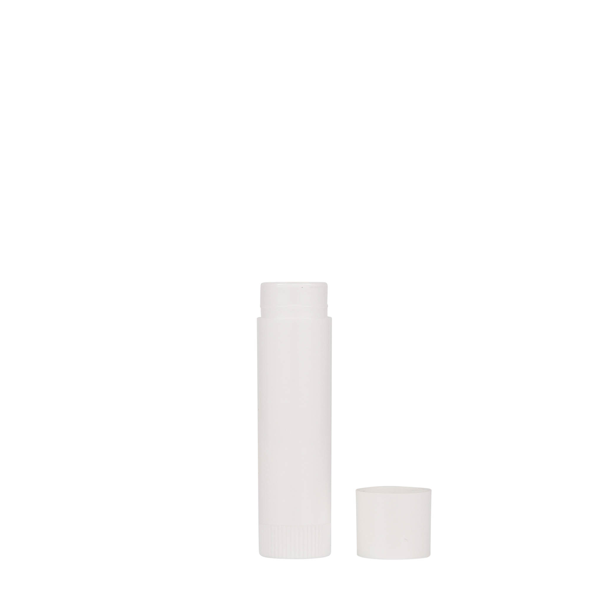 Cápsula de batom de 6 ml, plástico PP, branca Cápsula de batom de 6 ml, plástico PP, branca