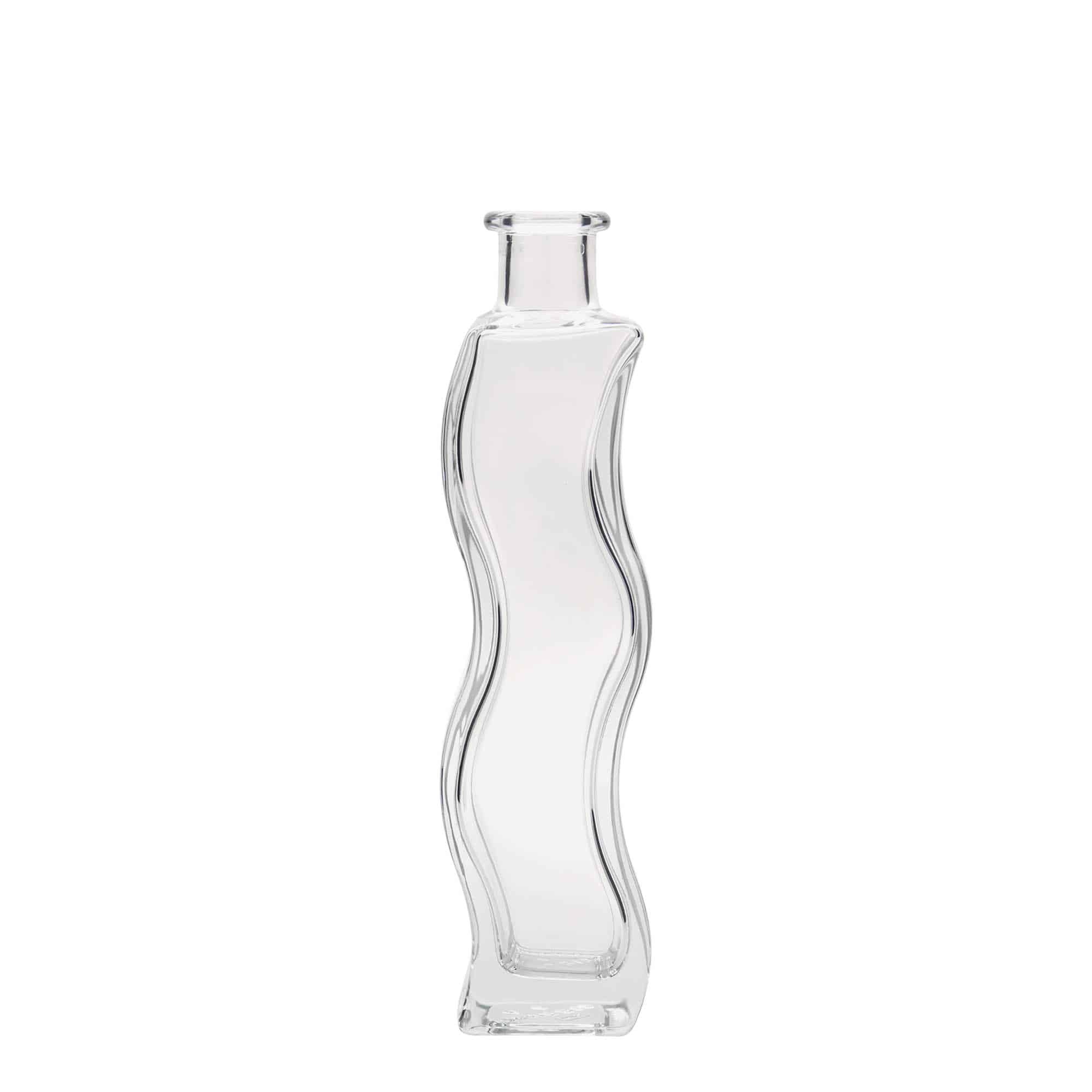 200 ml Garrafa de vidro 'Onda', quadrada, boca: Cortiça 200 ml Garrafa de vidro 'Onda', quadrada, boca: Cortiça