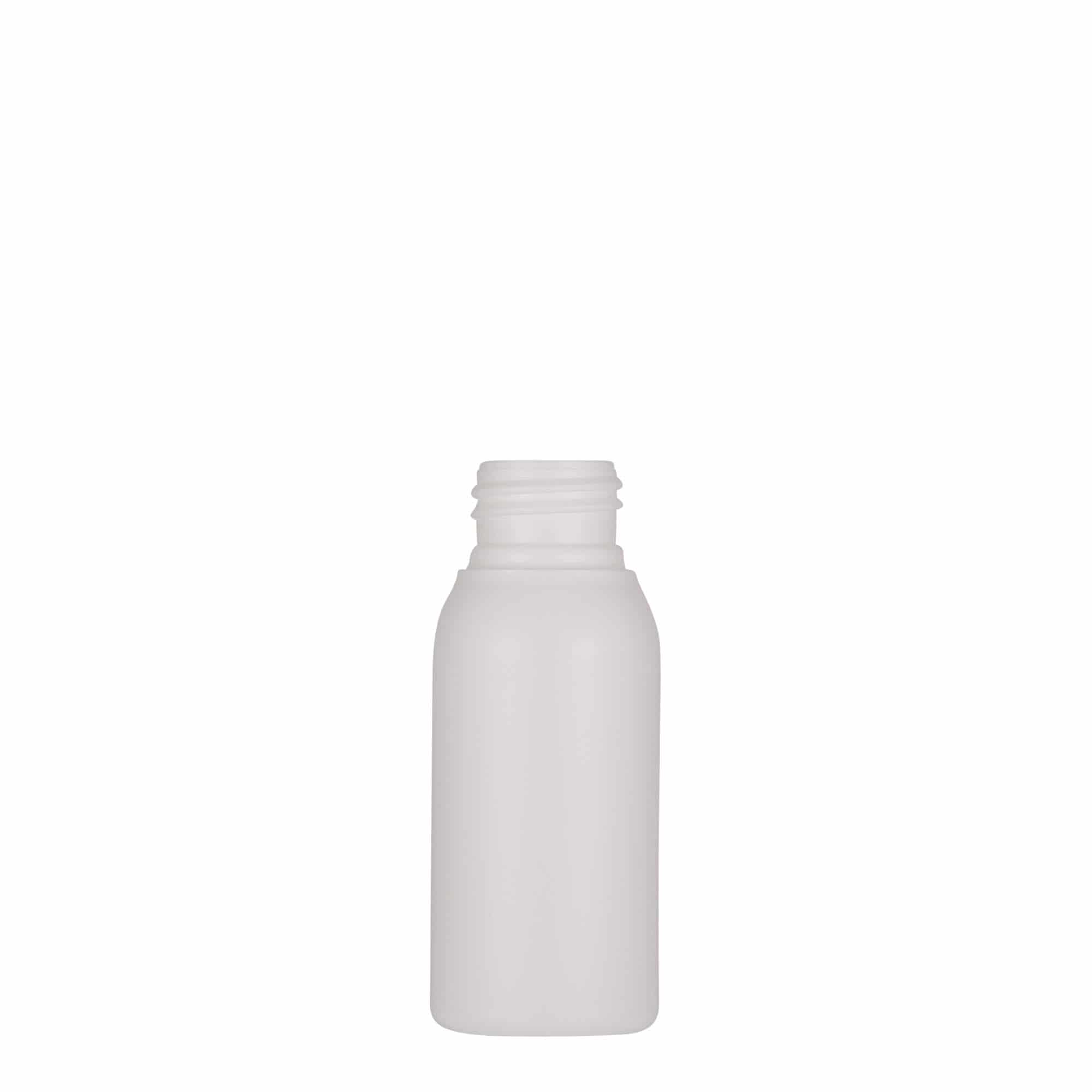 Frasco de plástico de 50 ml 'Tuffy', HDPE, branco, gargalo: 24/410