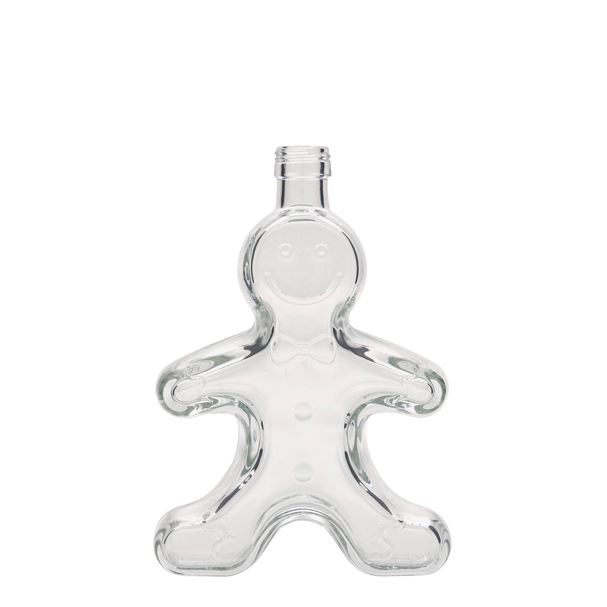 Frasco de vidro de 250 ml 'Boneco de pão de gengibre', Boca: PP 24