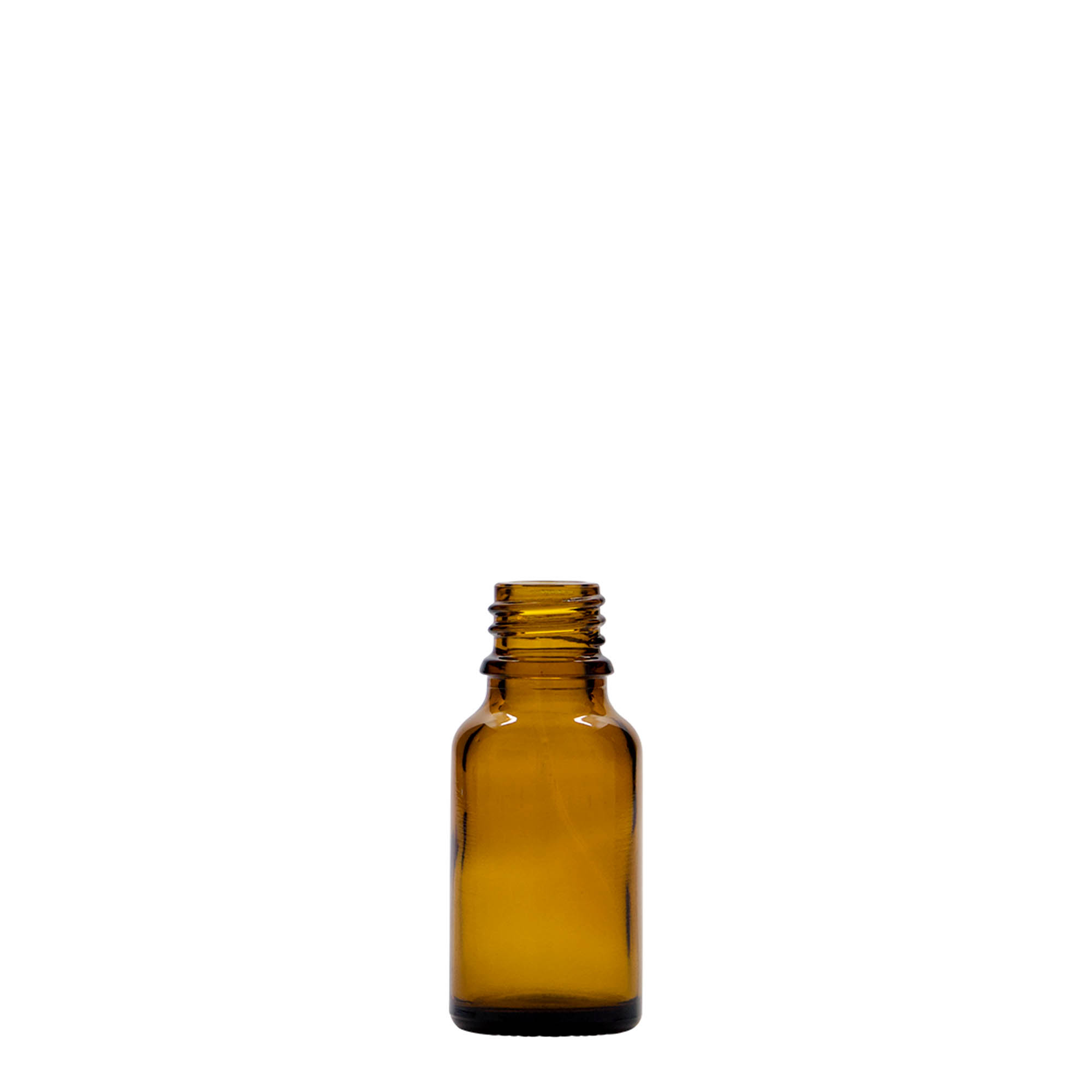 Frasco médico de 15 ml, vidro, castanho, boca: DIN 18 Frasco médico de 15 ml, vidro, castanho, boca: DIN 18