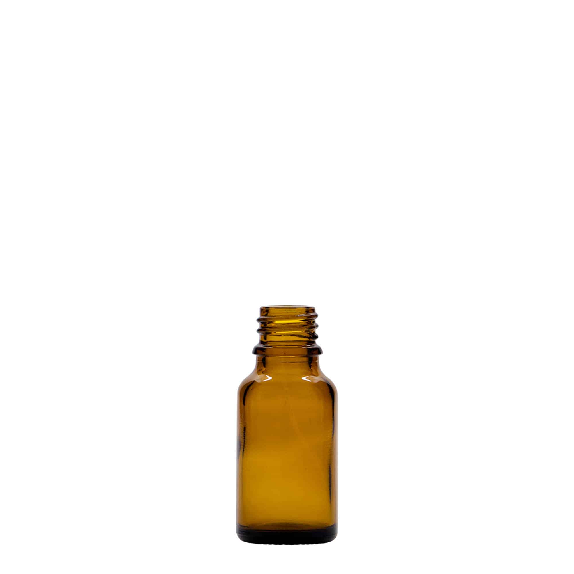 Frasco médico de 15 ml, vidro, castanho, boca: DIN 18