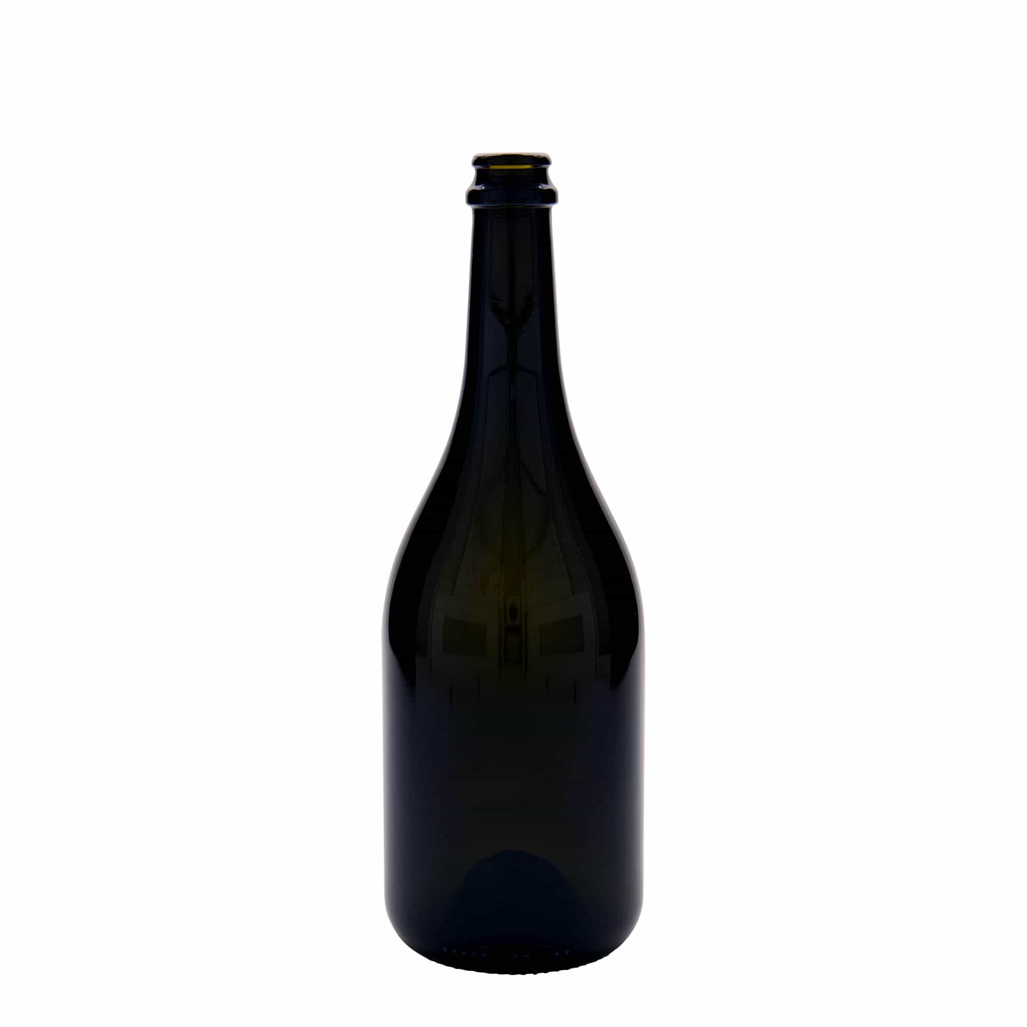 750 ml Garrafa de cerveja 'Horta', vidro, verde antigo, boca: Tampas coroa