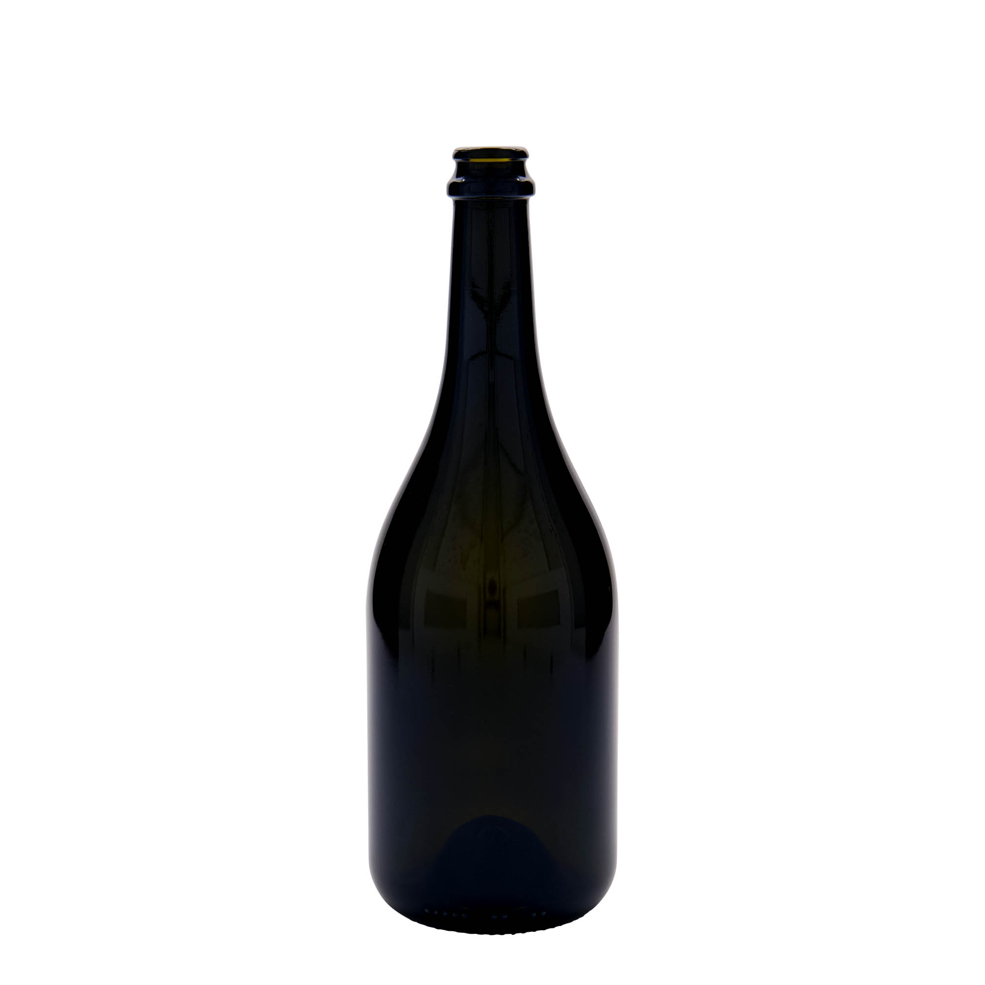 Garrafa de cerveja 750 ml 'Horta', vidro, verde antigo, boca: tampa de coroa Garrafa de cerveja 750 ml 'Horta', vidro, verde antigo, boca: tampa de coroa