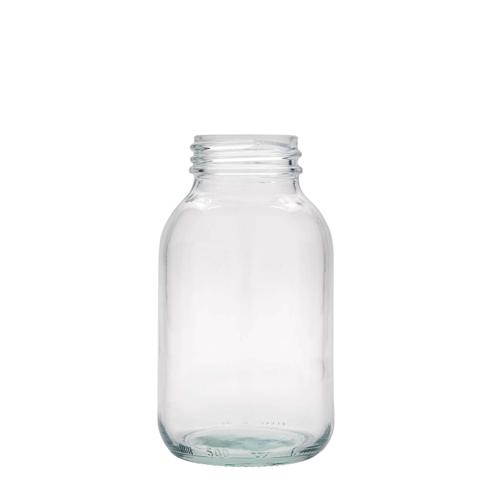 Frasco de boca larga de 500 ml, abertura: DIN 55 Frasco de boca larga de 500 ml, abertura: DIN 55