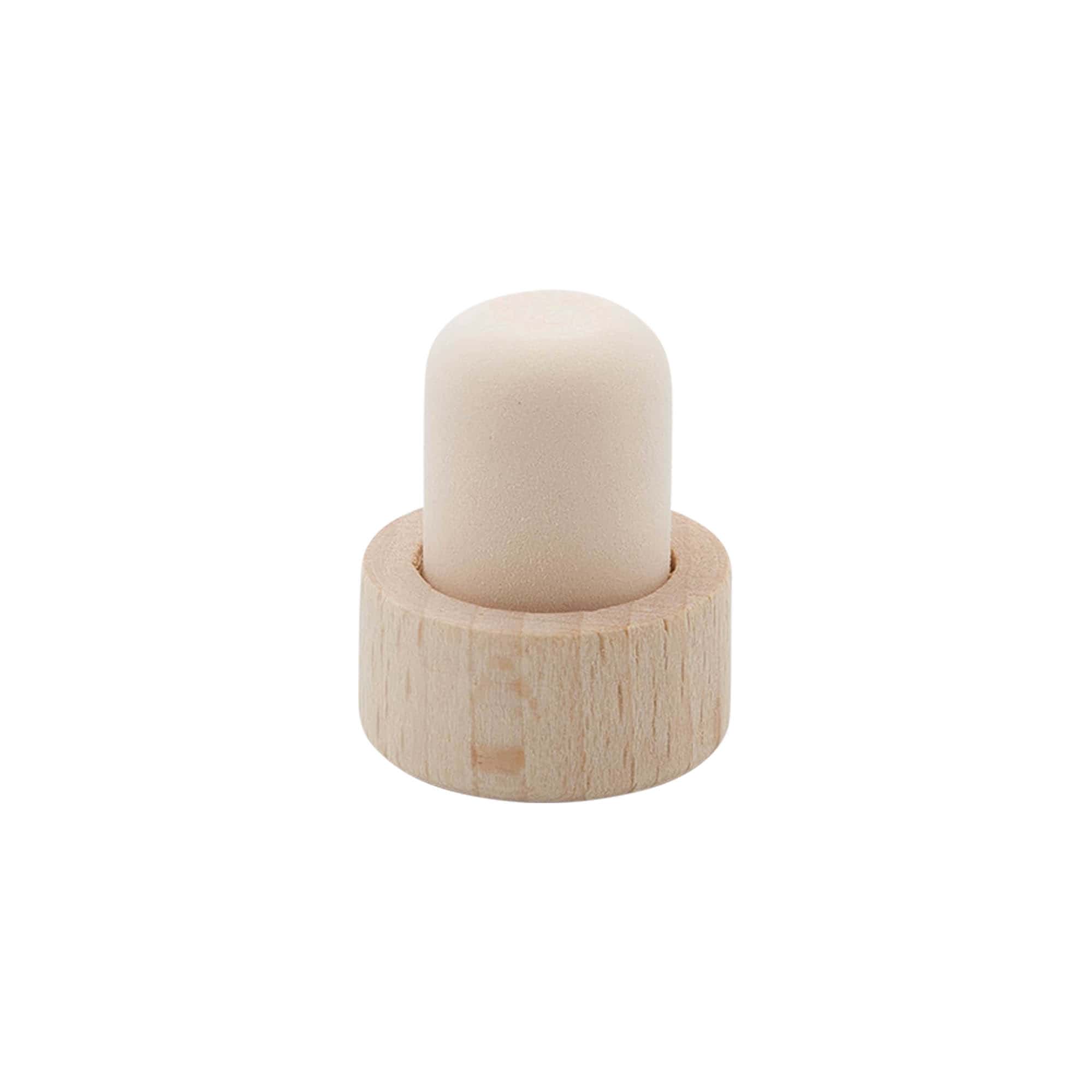 Rolha de pega 19 mm, madeira/plástico, para boca: cortiça