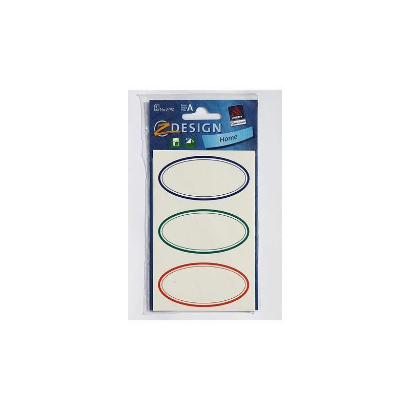 Zweckform Etiquetas 'Moldura Colorida', oval, papel, multicolor Zweckform Etiquetas 'Moldura Colorida', oval, papel, multicolor