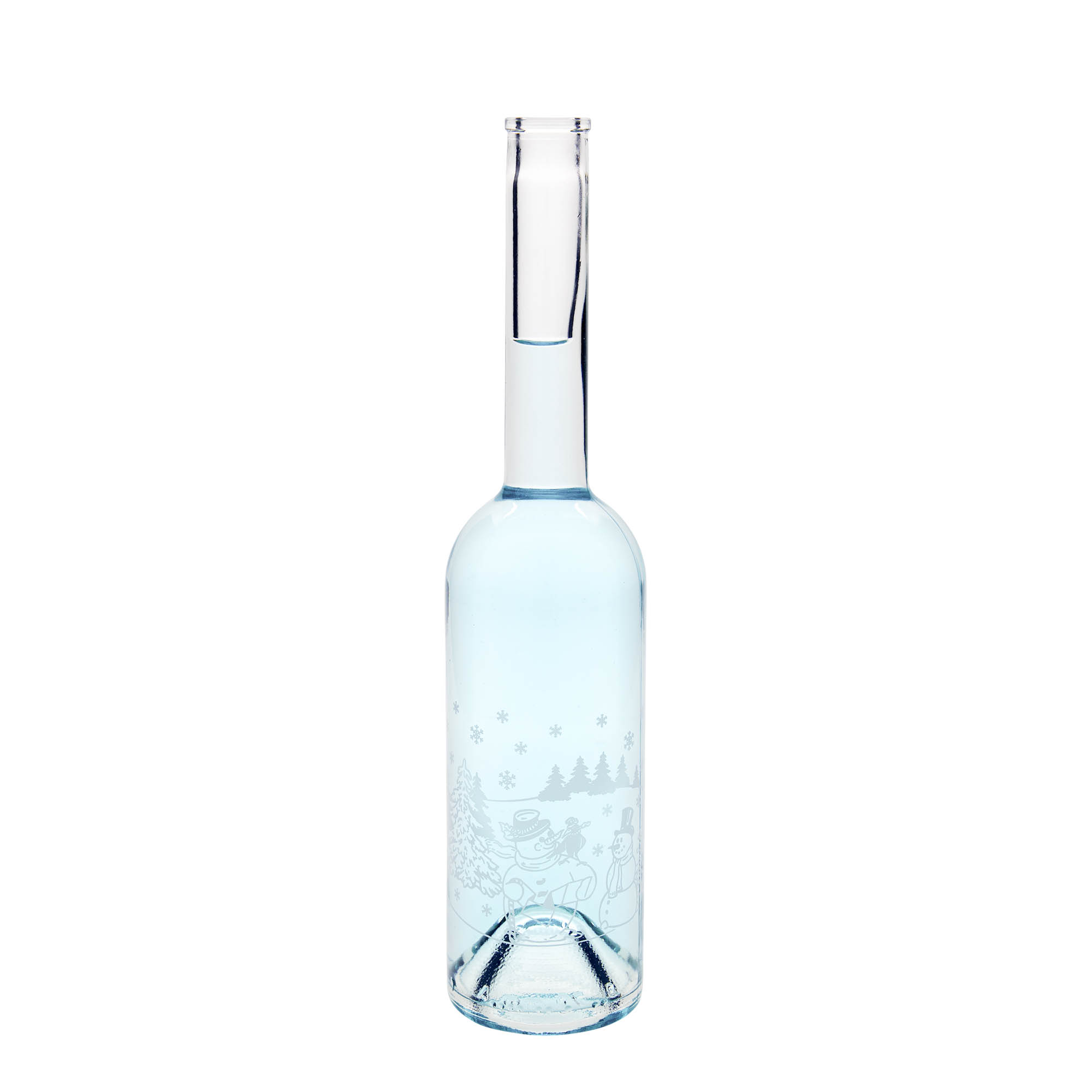 Garrafa de vidro de 500 ml 'Opera', motivo: garrafa de boneco de neve, boca: cortiça Garrafa de vidro de 500 ml 'Opera', motivo: garrafa de boneco de neve, boca: cortiça