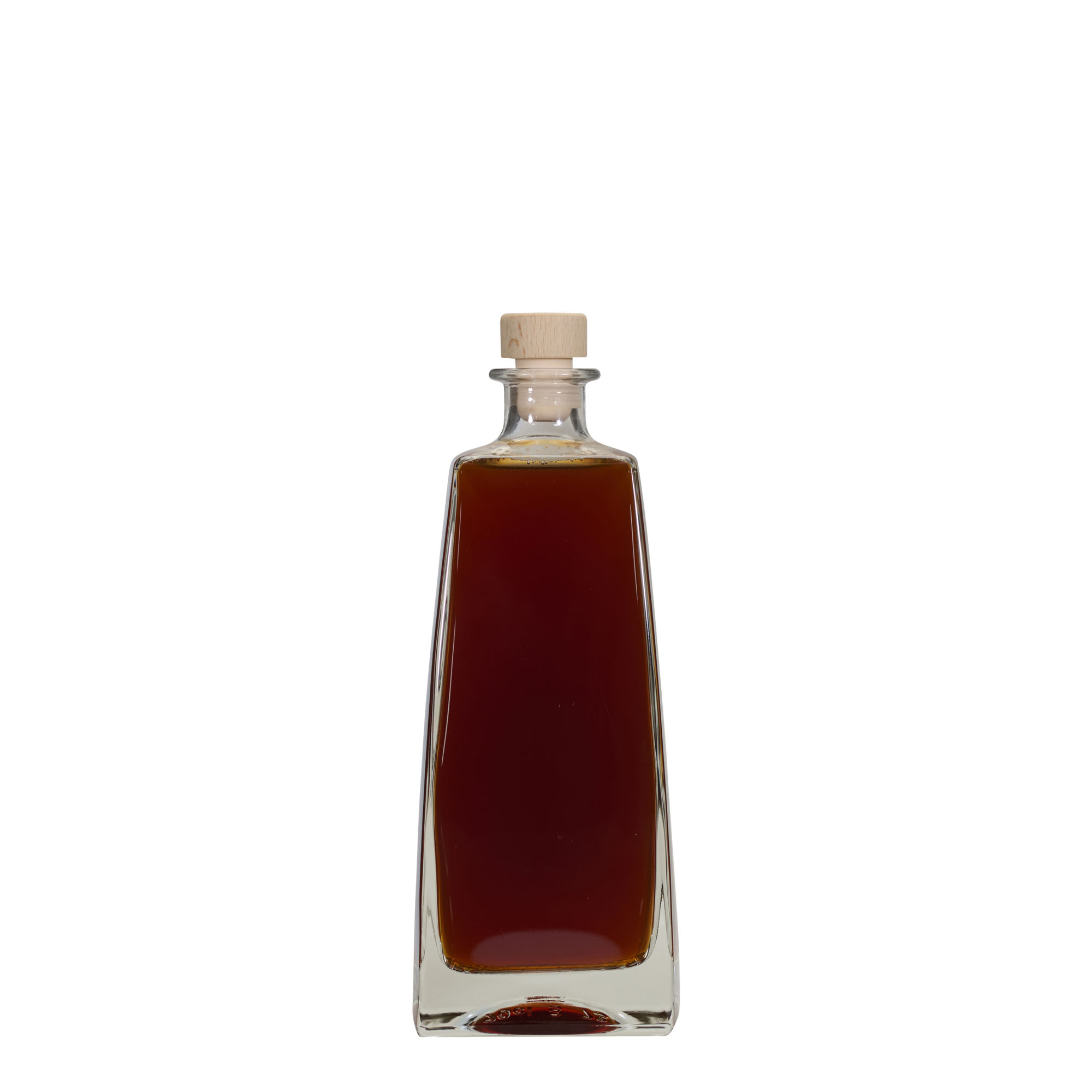 Garrafa de vidro de 700 ml 'Timmy', rectangular, boca: cortiça