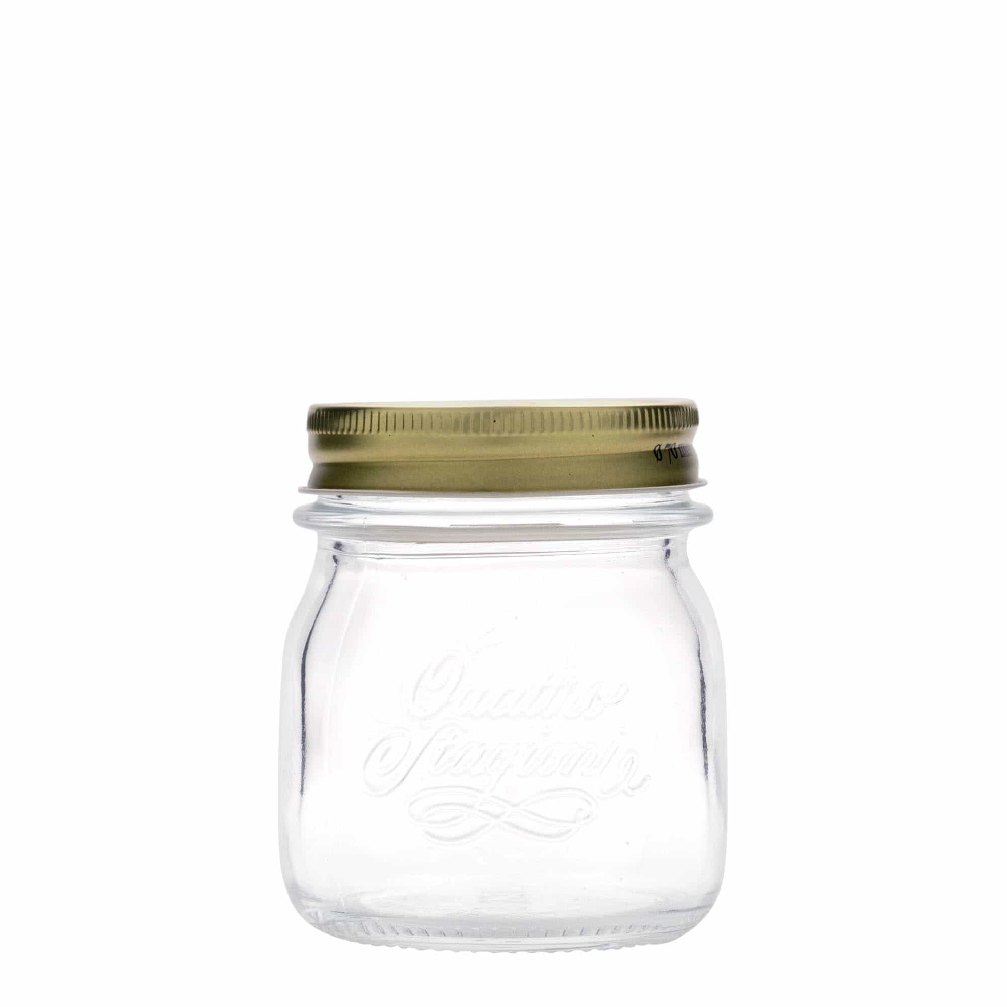 Frasco de vidro de 250 ml 'Quattro Stagioni', boca: tampa de rosca